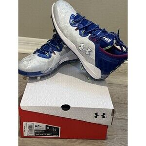 Bryce Harper Under Armour Low ST Baseball Cleats UA 8 Blue White Men's Size 10